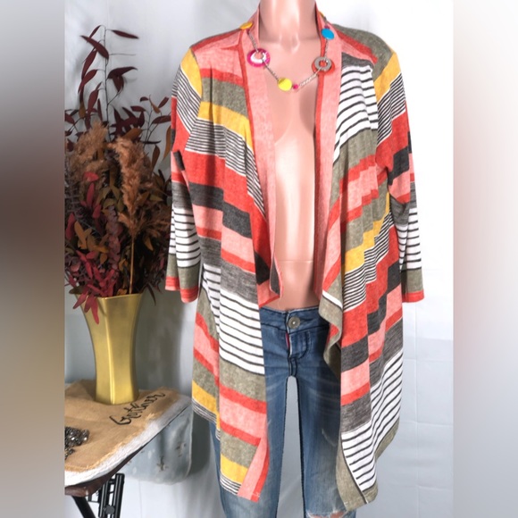 🧡💛🩶Flamingo Urban Women Orange Cardigan L - Picture 8 of 8